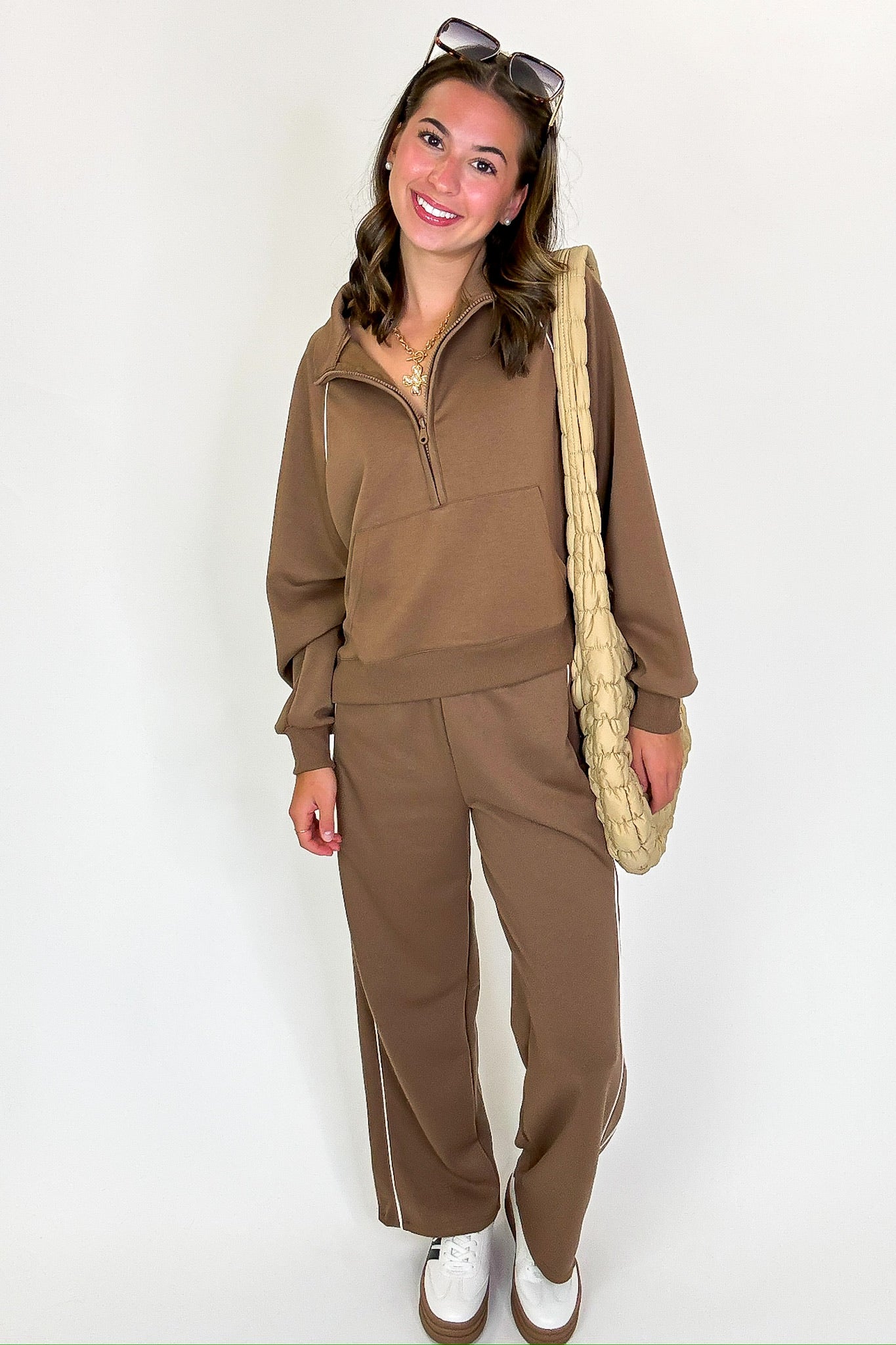 Trackline Wide Leg Knit Comfy Casual Sweat Pants