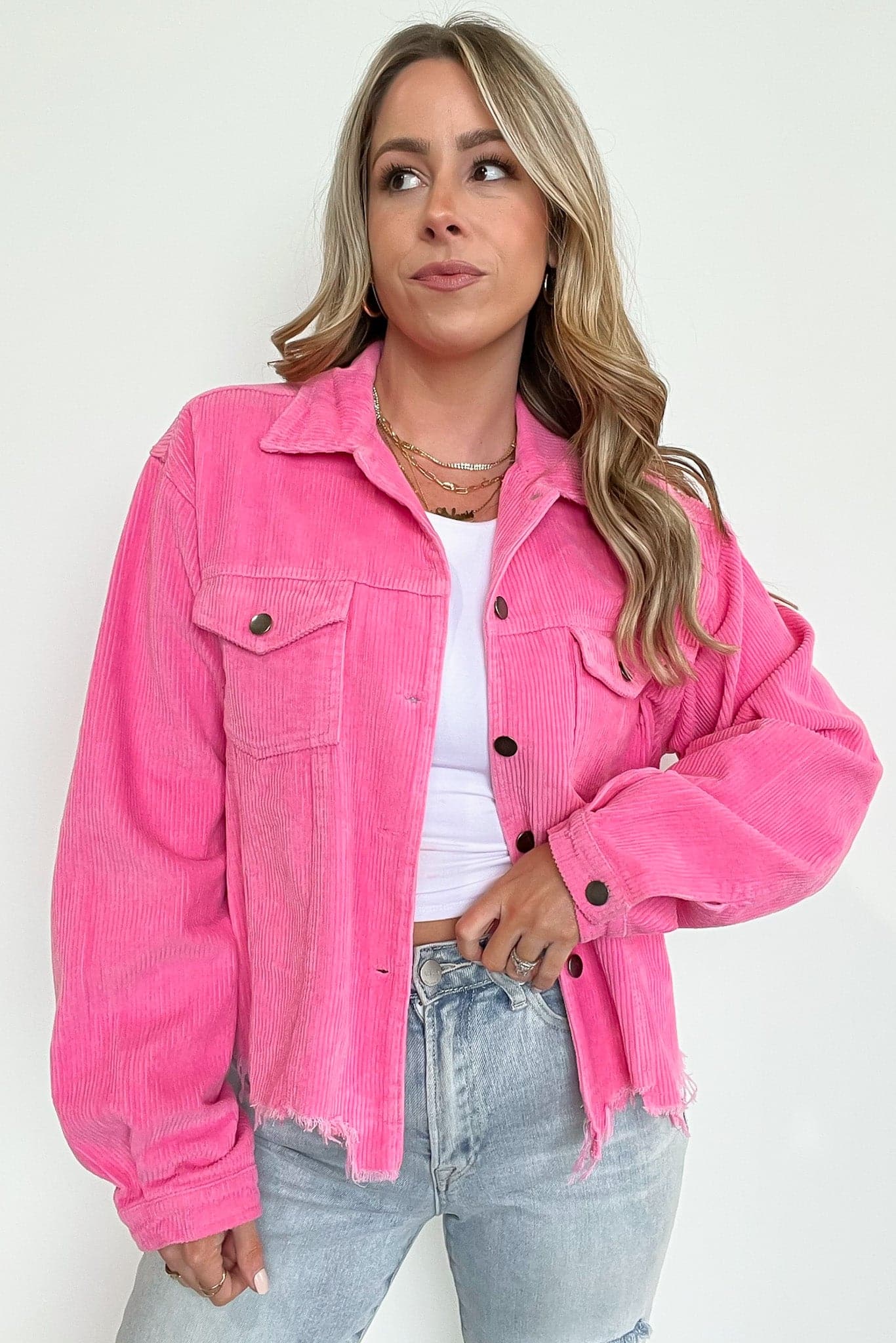 Mainstream Raw Edge Corduroy Jacket