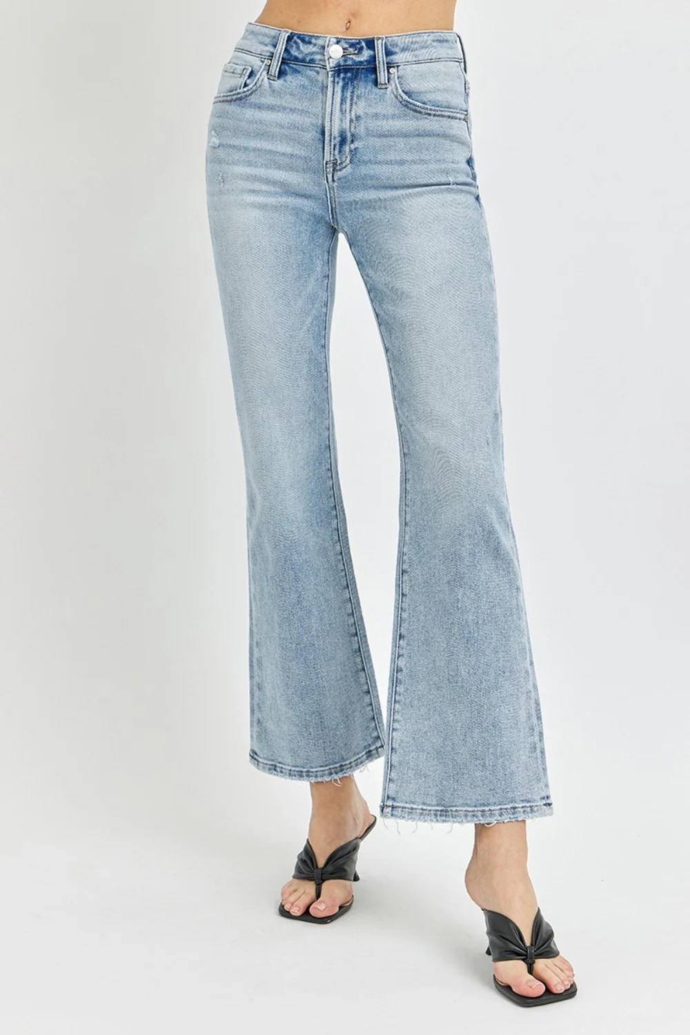 Full Size High Rise Ankle Flare Jeans