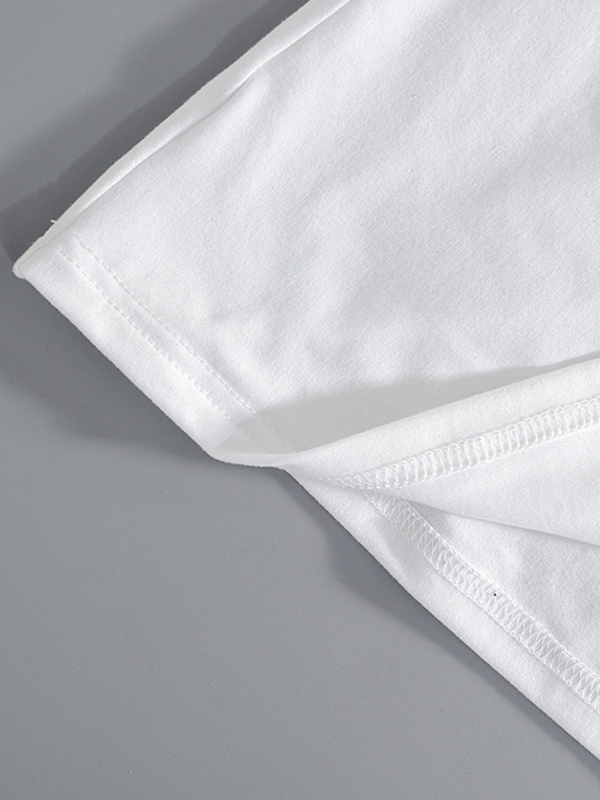 Backless Lace-Up See-Through Solid Color Split-Joint Loose Skinny Off-The-Shoulder T-Shirts Tops