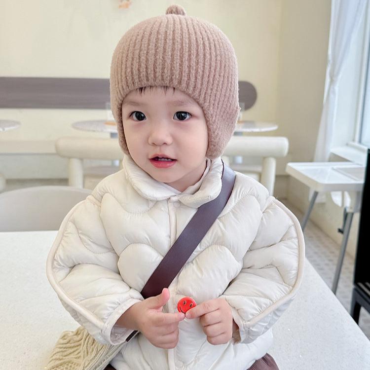 Baby Lapel Solid Color Cotton Padded Jacket