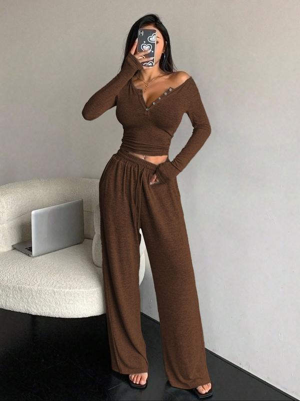 Women's Cozy Two-Piece Lounge Set for Fall & Winter