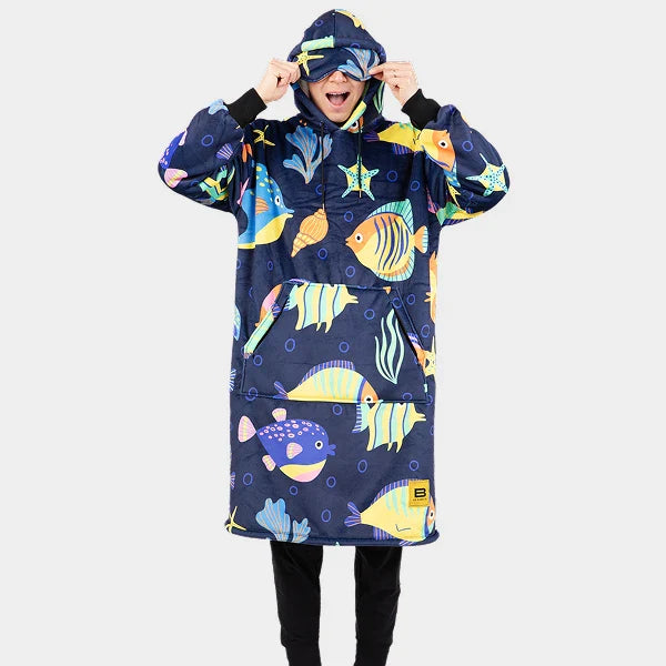 Wearable blanket Oversized with sherpa lining One size fits most.