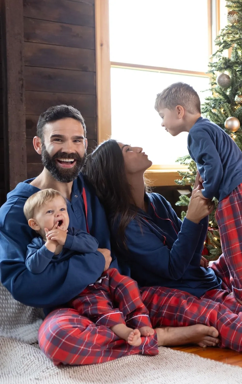 The Red And Blue Plaid Matching Family Sets