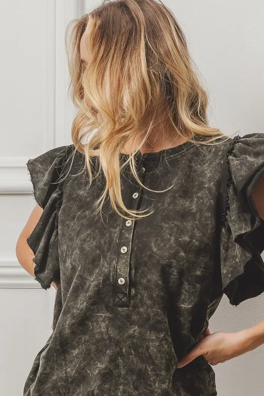 Mineral Washed Terry Top