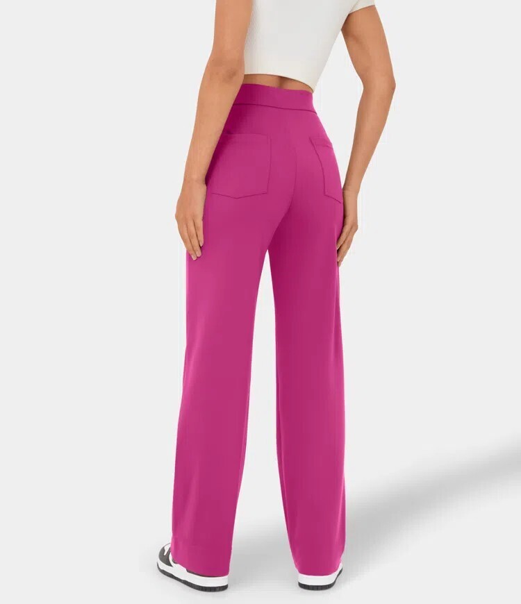 🔥Last Day 49% OFF🔥High Waisted Button Multiple Pockets Straight Leg Casual Pants