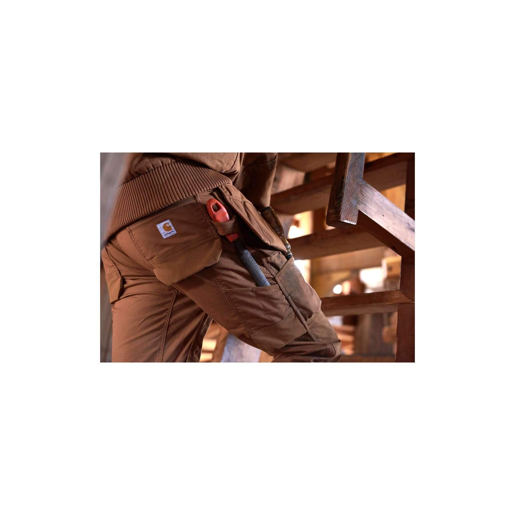 CHT Steel Relaxed Fit Double Front Multi-Pocket Cargo Trousers 103337 Brown