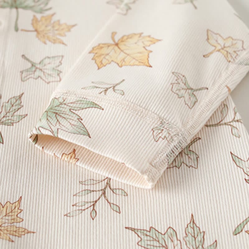 Baby Maple Leaf Beige Soft Romper