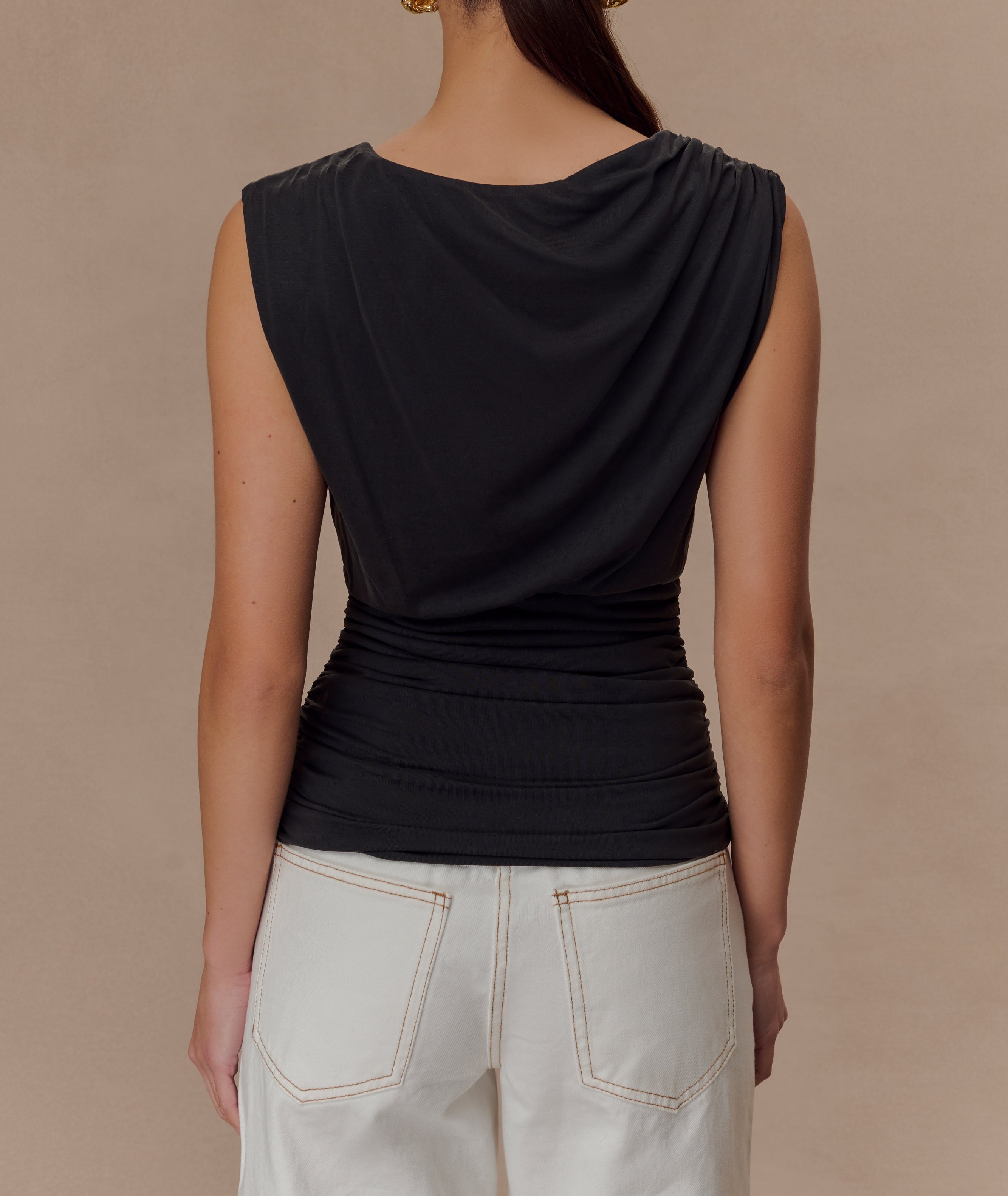 Black Short Sleeve Top