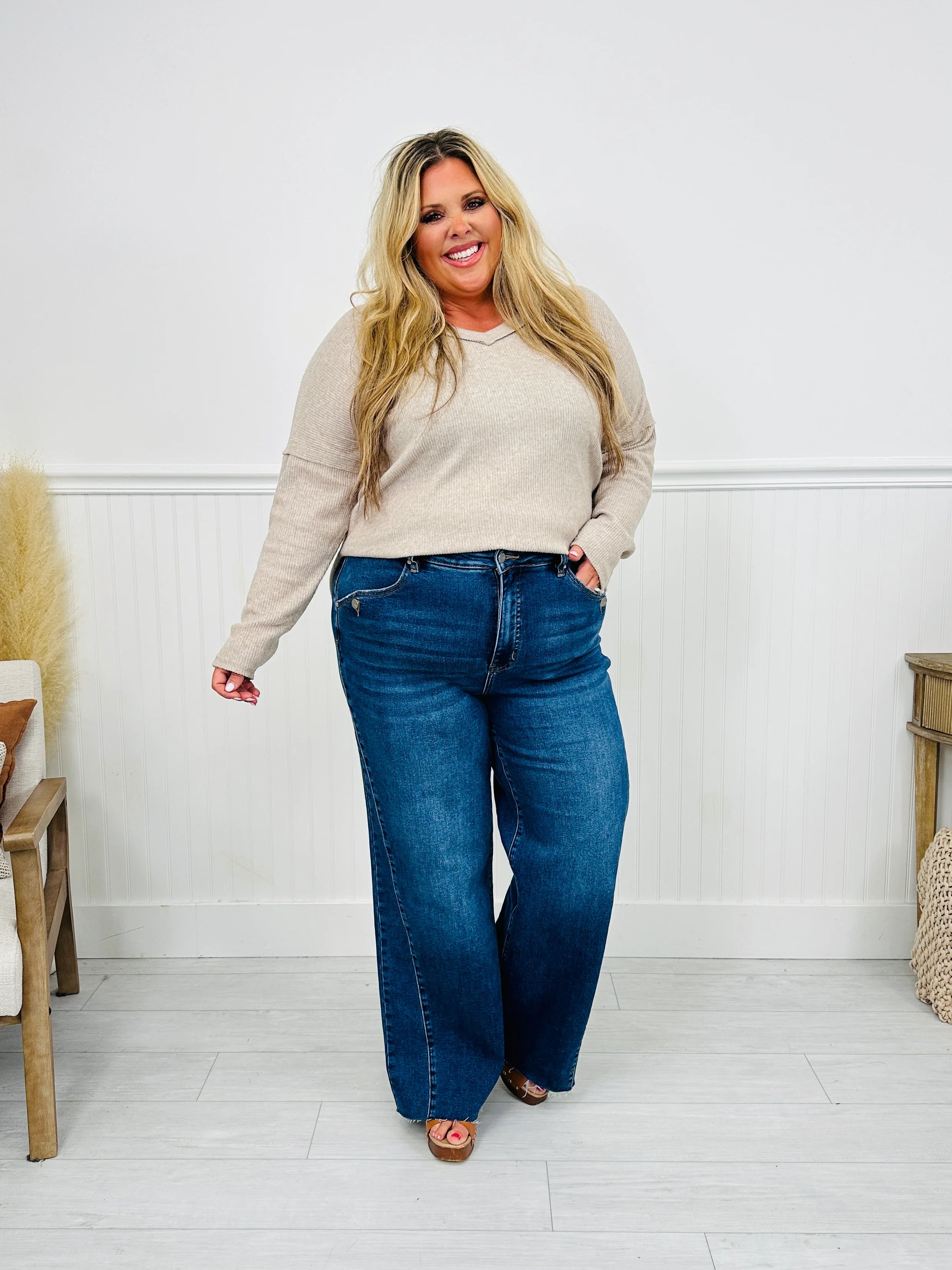 Caught Your Attention Straight Tummy Control Jeans