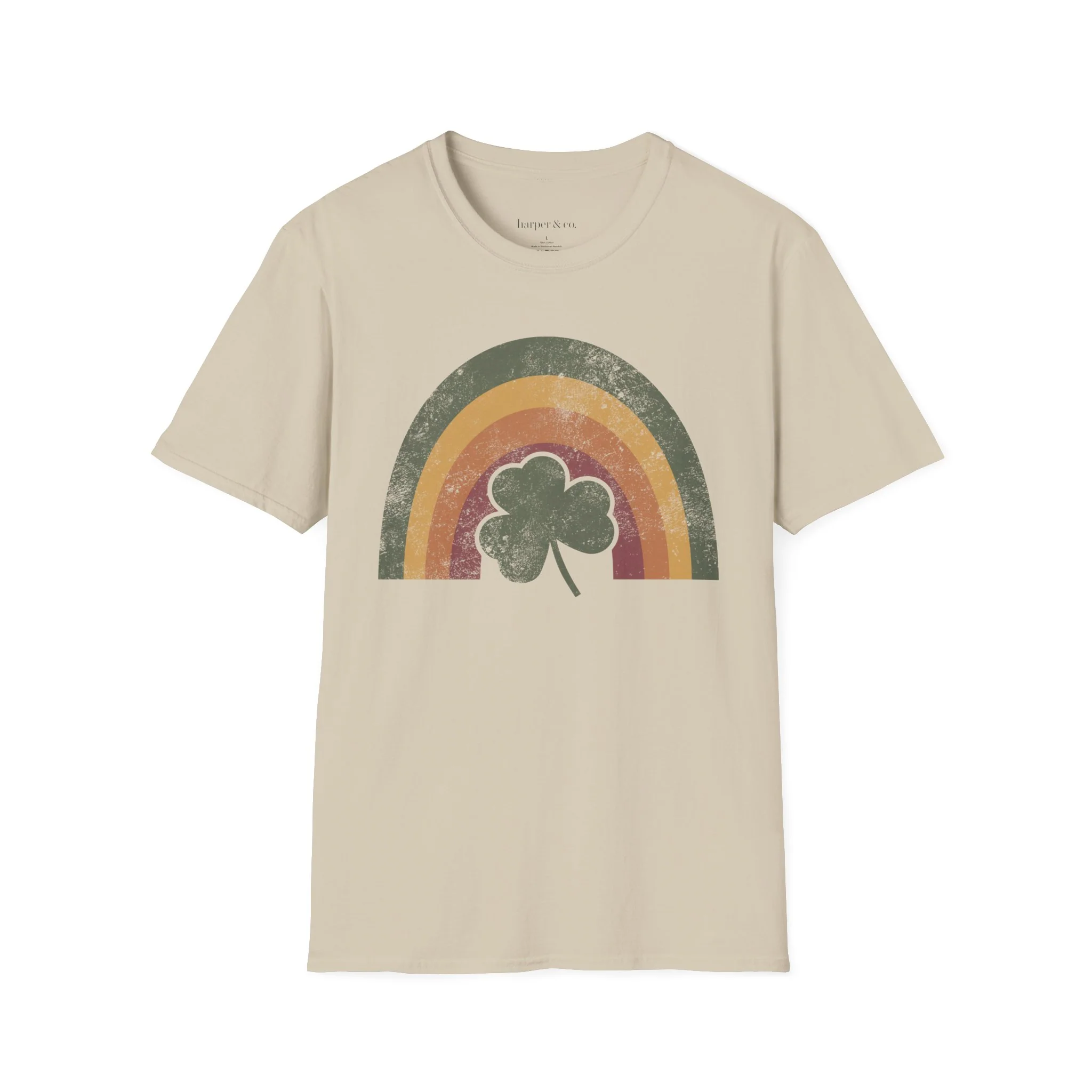 Rainbow Shamrock Unisex Softstyle T-Shirt