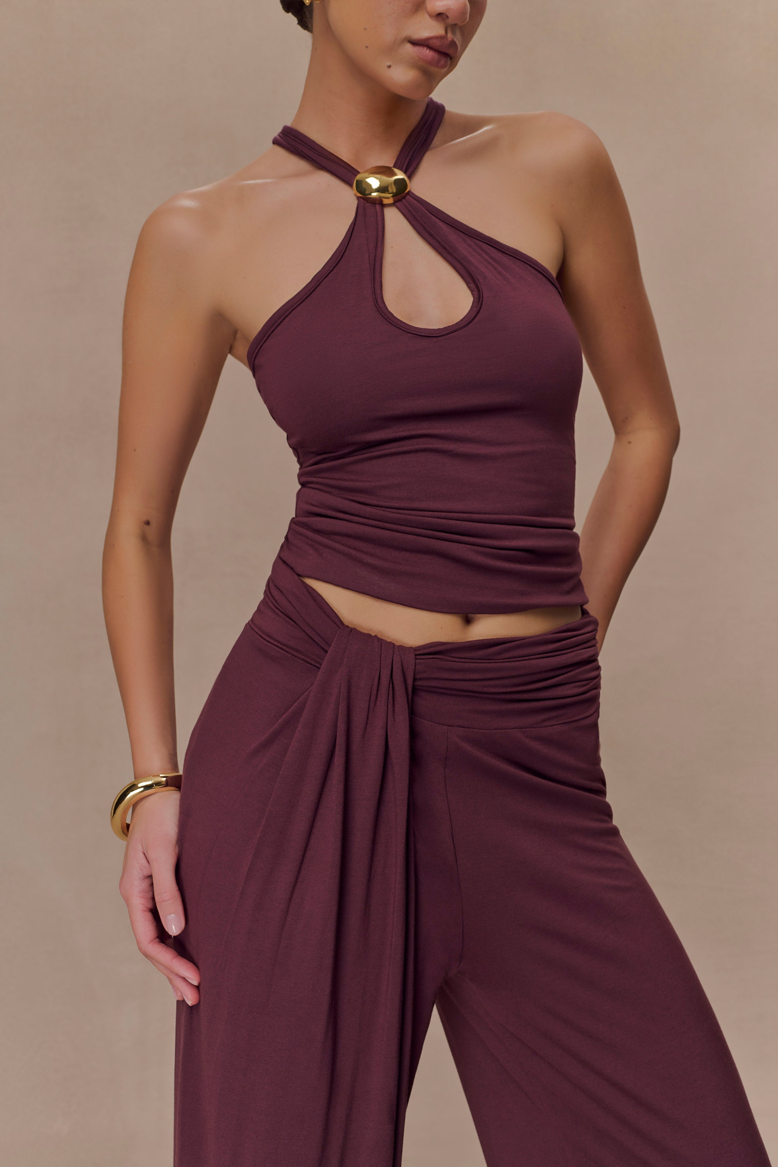 Mahogany Modal Tank Top With Hardware