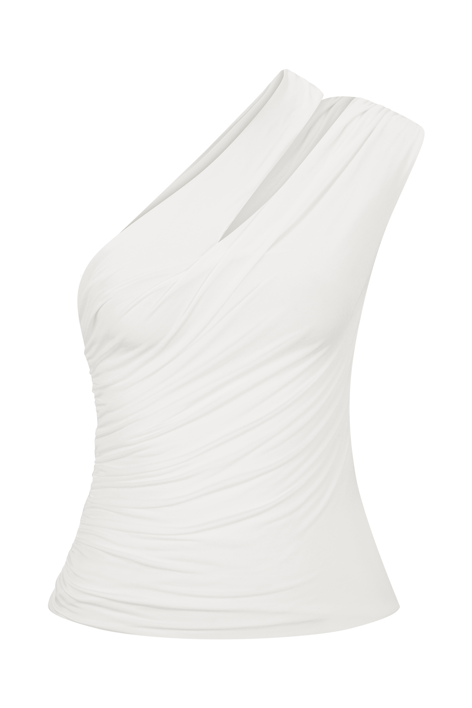 White One Shoulder Modal Top
