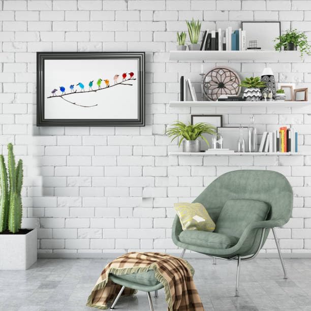 SheremArt Sea Glass Birds Decor Coastal Love Notes