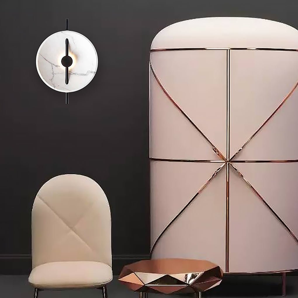 Postmodern Creative Marbling Living Room Bedroom Bedside LED Wall Lamp