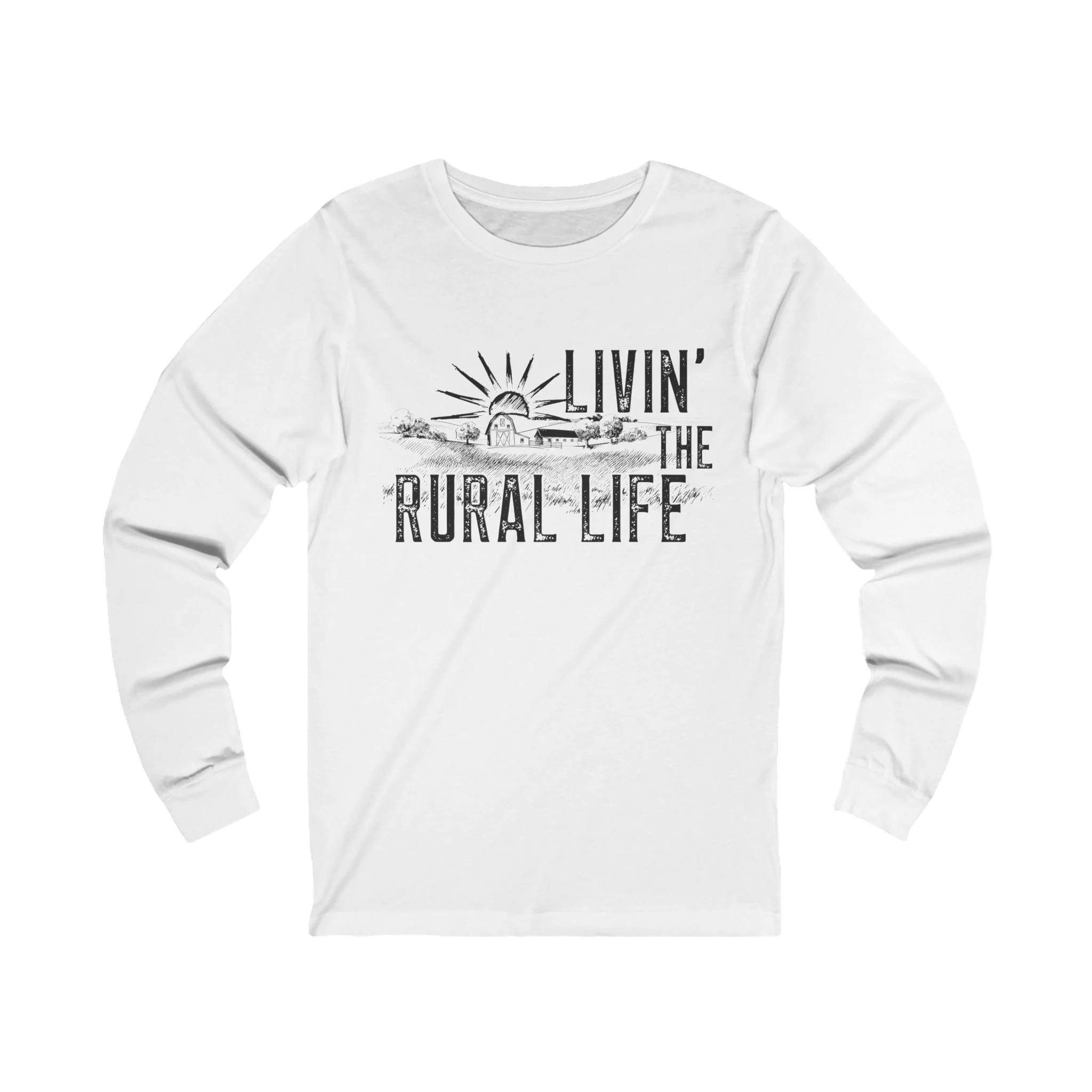 Living the Rural Life Unisex Jersey Long Sleeve Tee