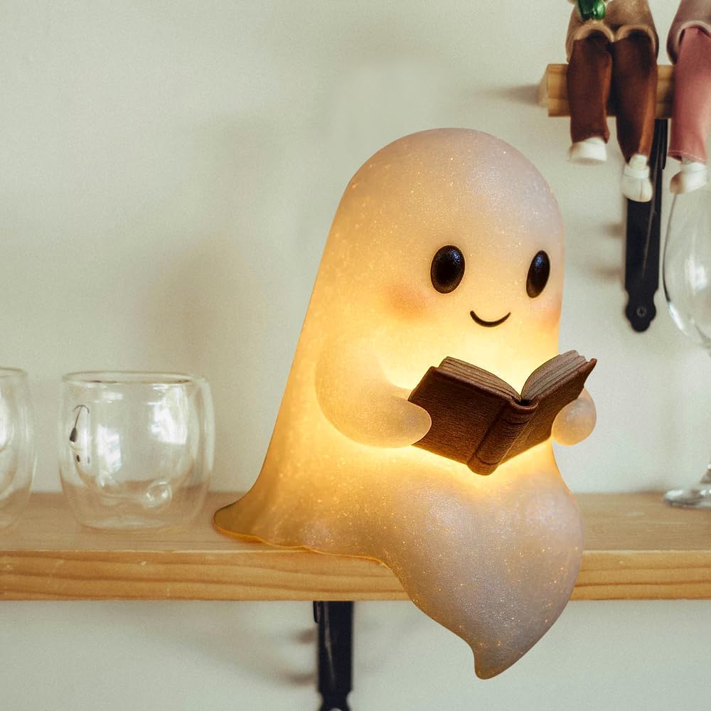 Cute Ghost Reading Book Lamp