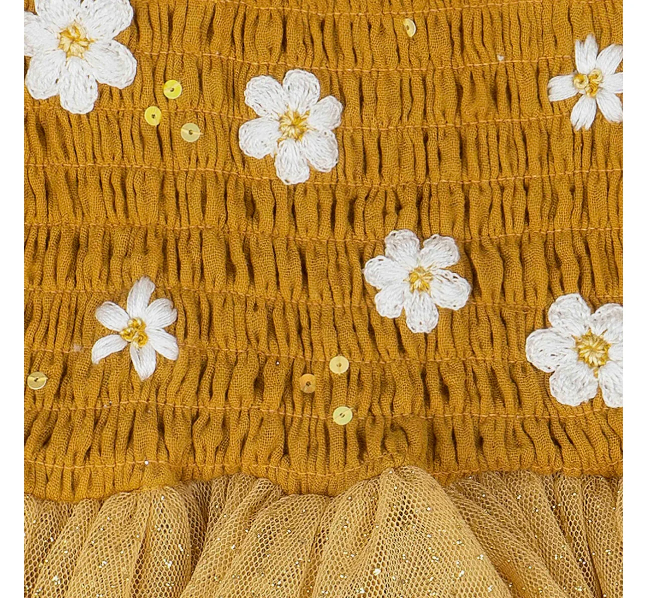 Boho Daisies Tutu - Mustard