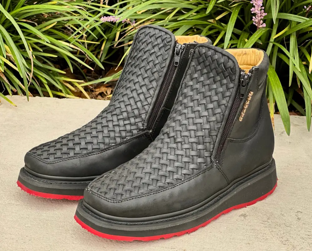 Men’s Black Basket Weave Artesanal Shoes
