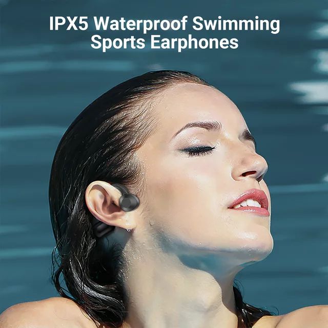 Bone Conduction Wireless Open Ear Headphones with Built-in Mic