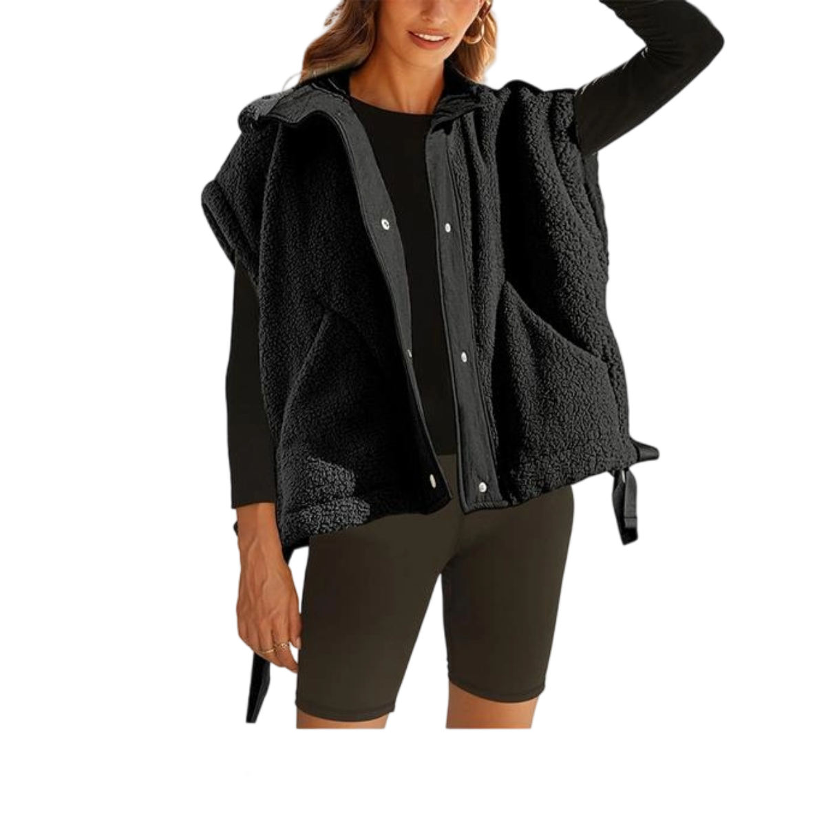 Women's Warm Fleece Button Down Vest