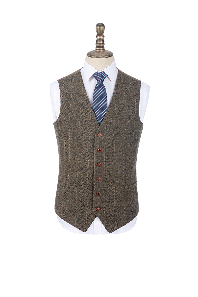 Men’s Vintage Pinstripe Tweed Vest