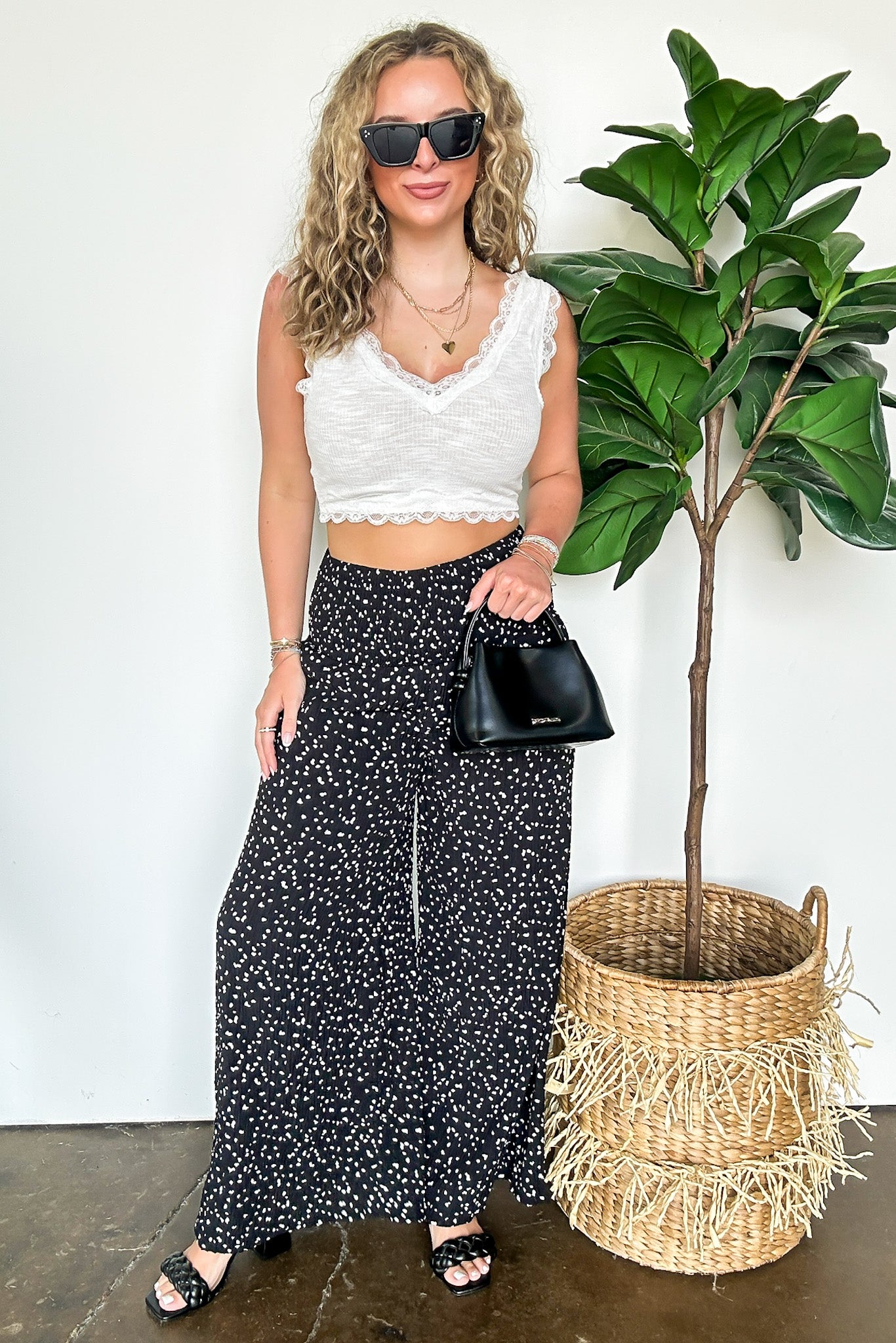 Flare High Waist Flowy Pants