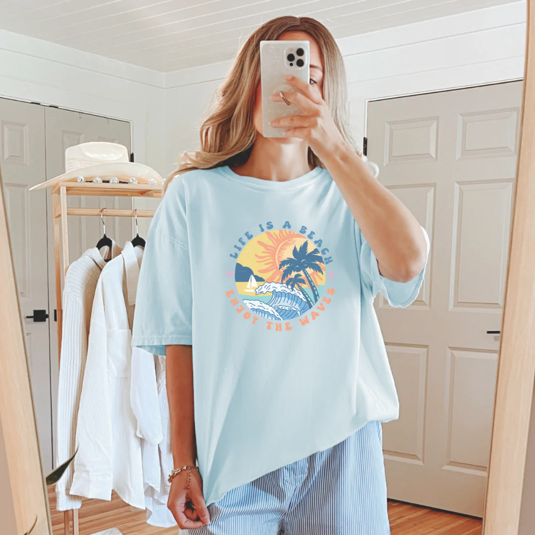 Life is a Beach Enjoy the Waves Graphic Tee