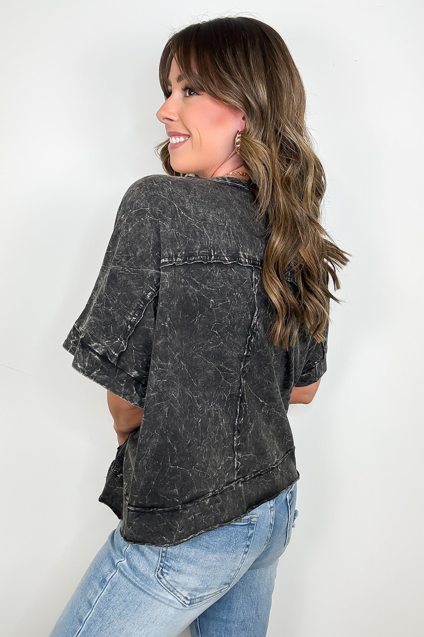 Vivid Aura Mineral Wash Oversized Tee