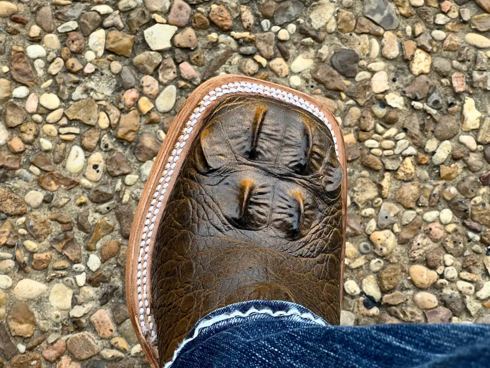 Men’s Distressed Giant Caimán Leather Boots