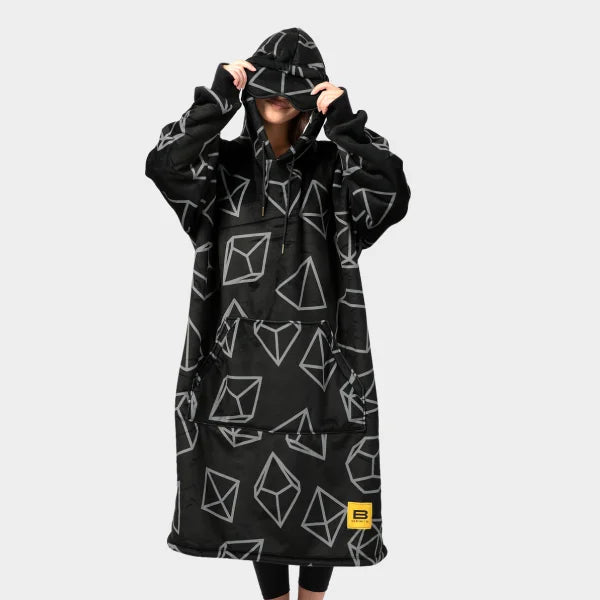 Wearable blanket Oversized with sherpa lining One size fits most.