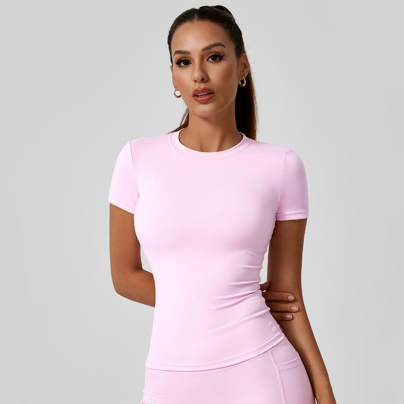 💪 Women’s Slim Fit Athletic Tee – Stretchy, Breathable Workout Top