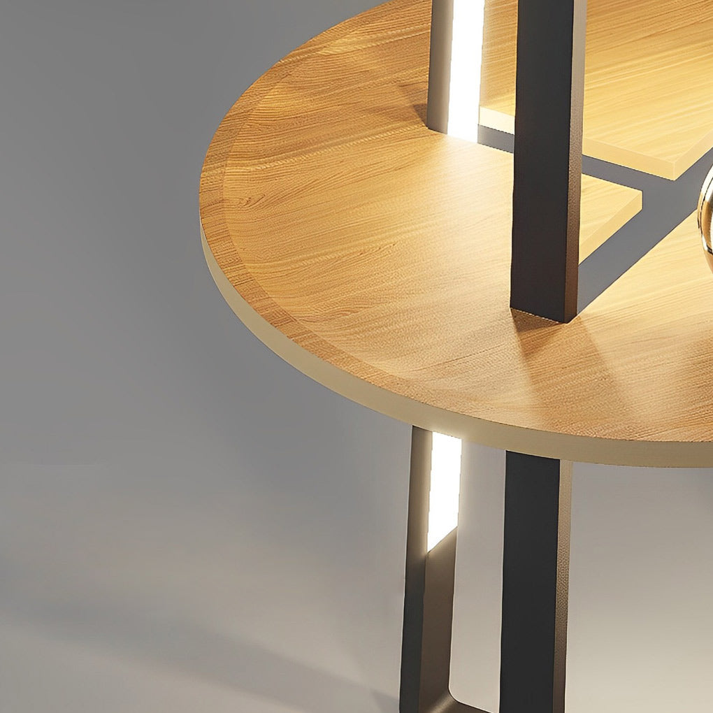 Creative Lines Frame Stepless Dimming LED Modern Floor Lamp with Table