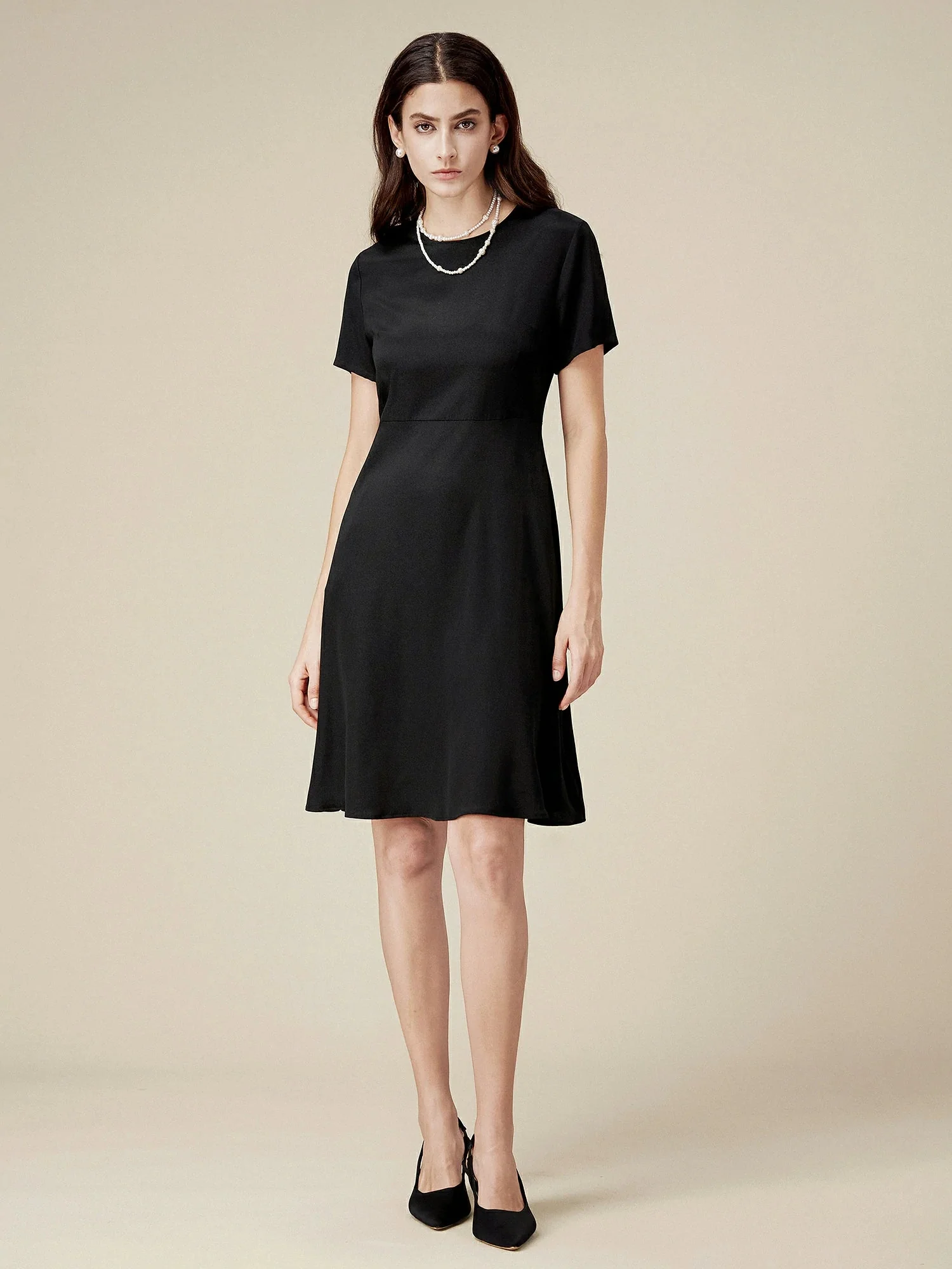 95% Mulberry Silk A Hem Dress