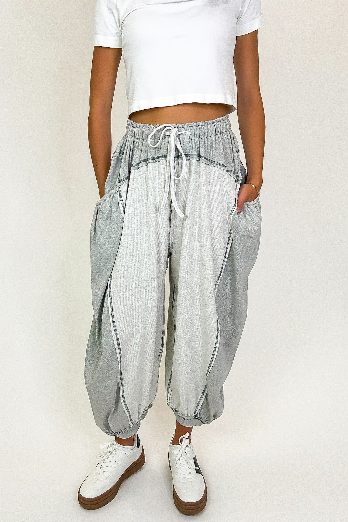 Contrast Ease Flowy Lounge Pants