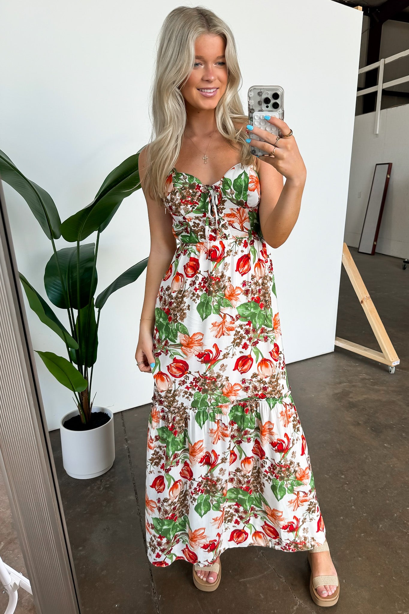 Exceptional Sight V-Neck Floral Maxi Dress