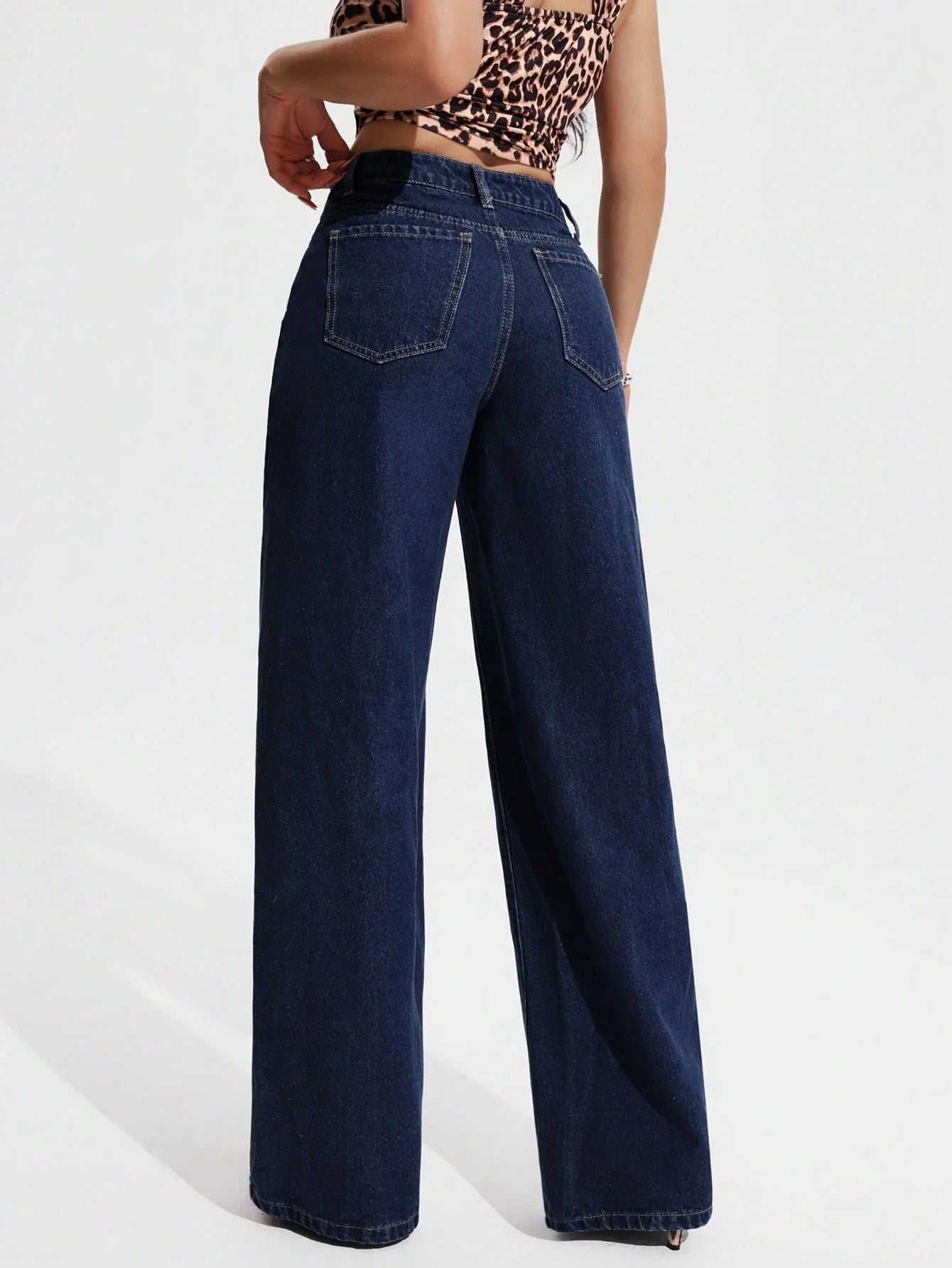 Wide Leg High Rise Jeans