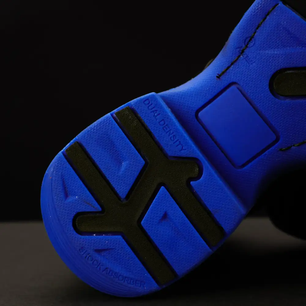 Black Basketweave Leather Botin With Lightweight Soles - Square Toe