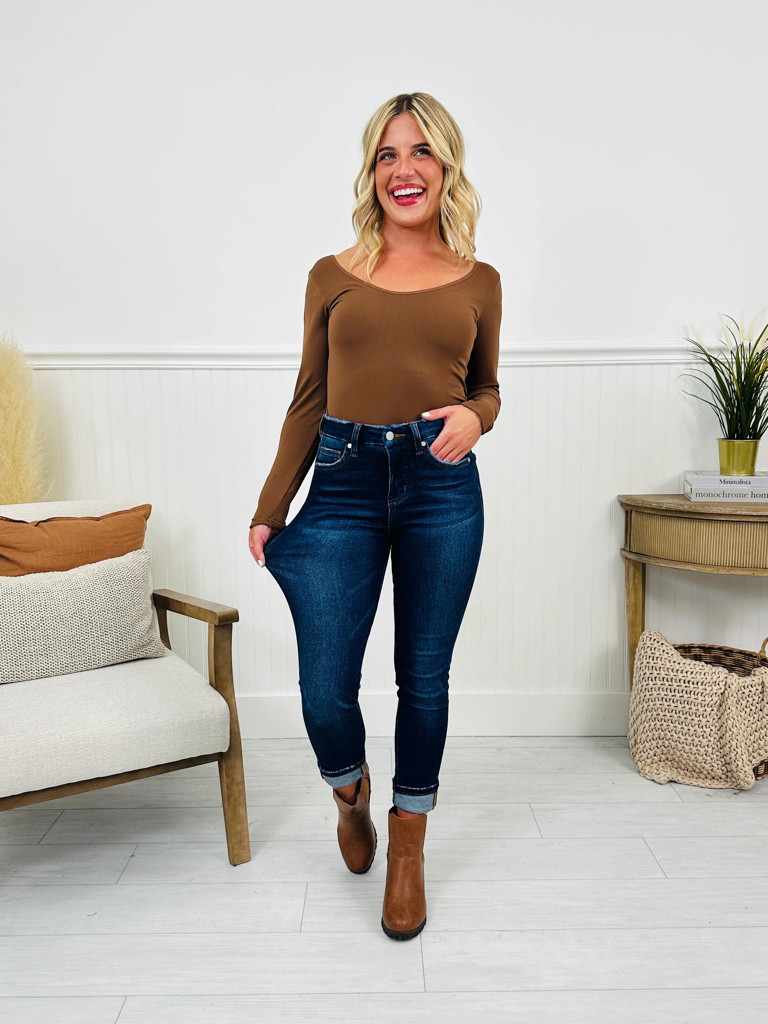 All In The Details Tummy Control Cuffed Skinny Jeans