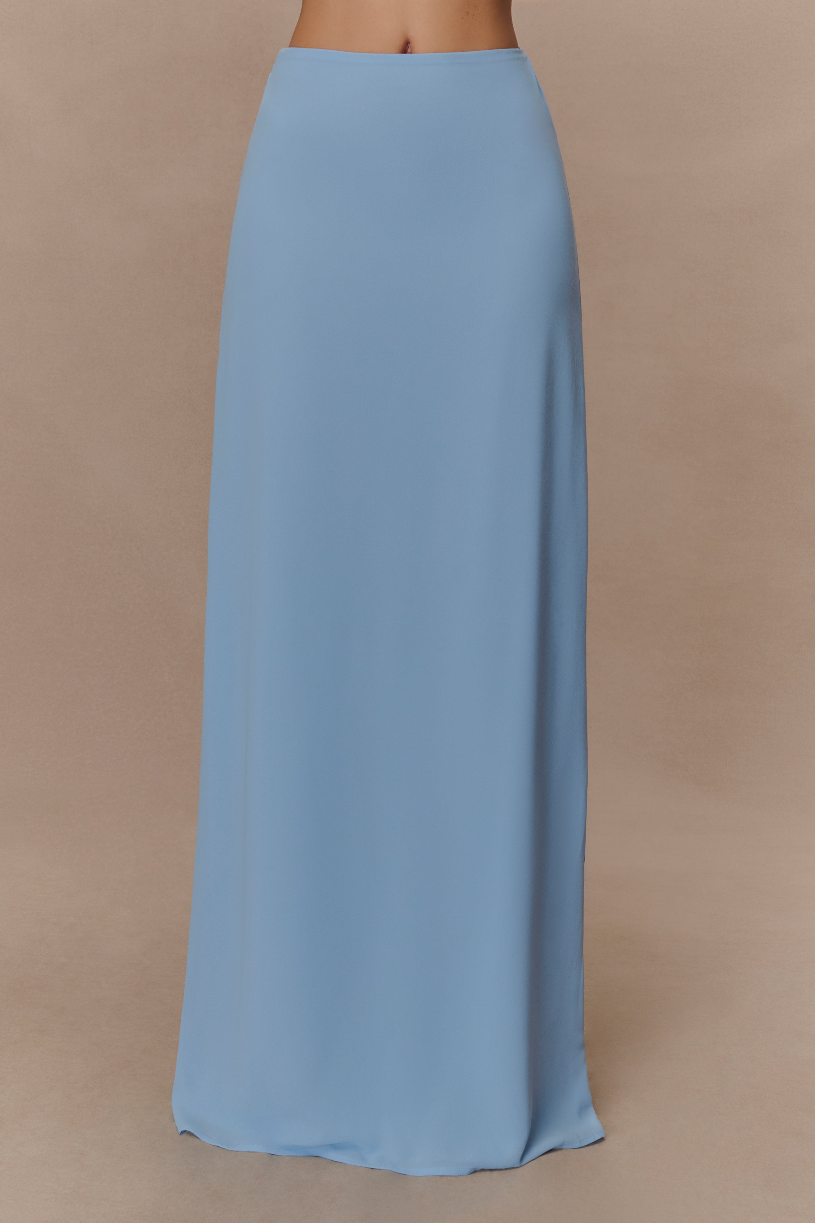 Blue Chiffon Maxi Skirt