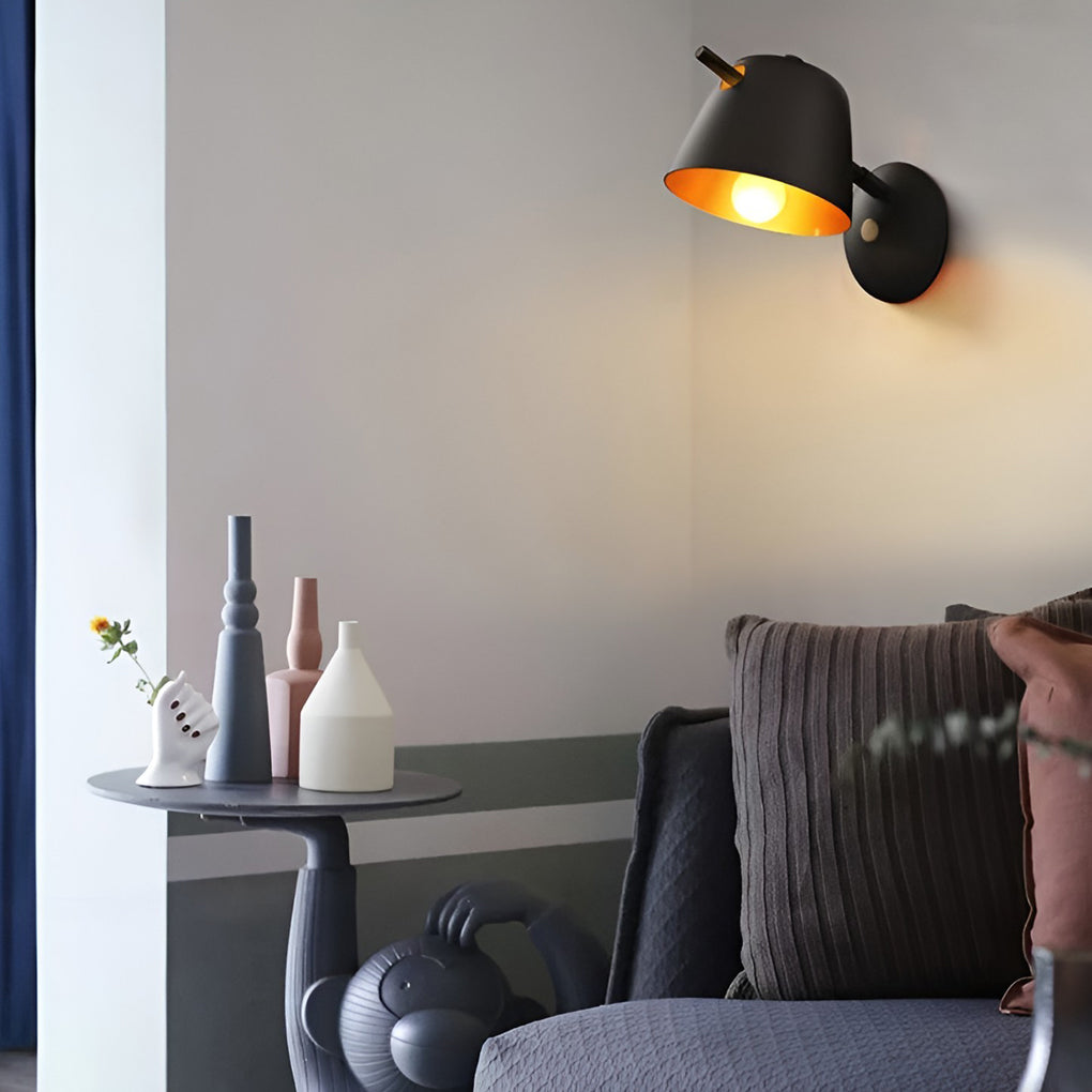 Unique Matte Metal Nordic Plug in Wall Sconce Lighting Wall Light Fixture