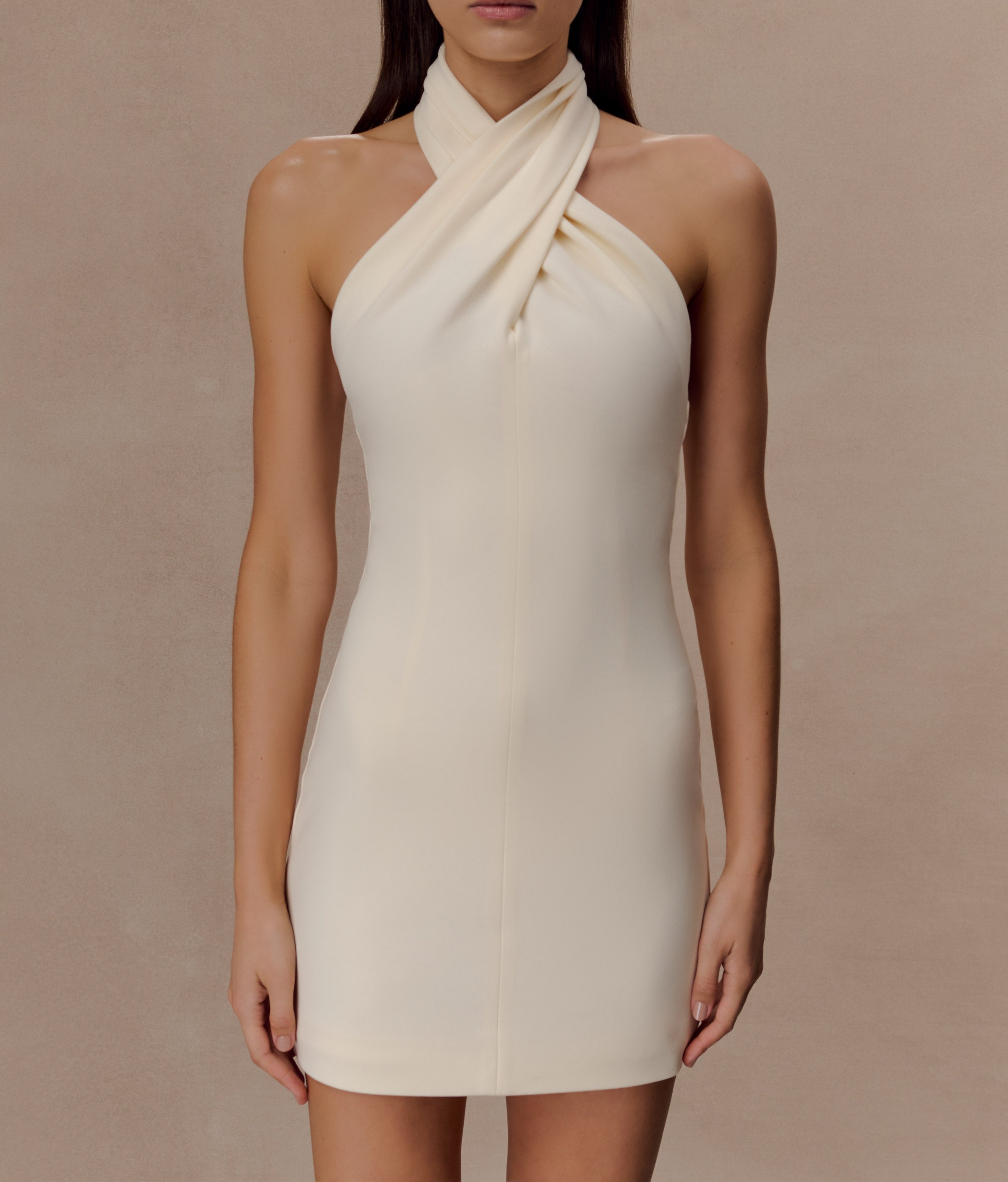 Buttercream Cross Over Mini Dress