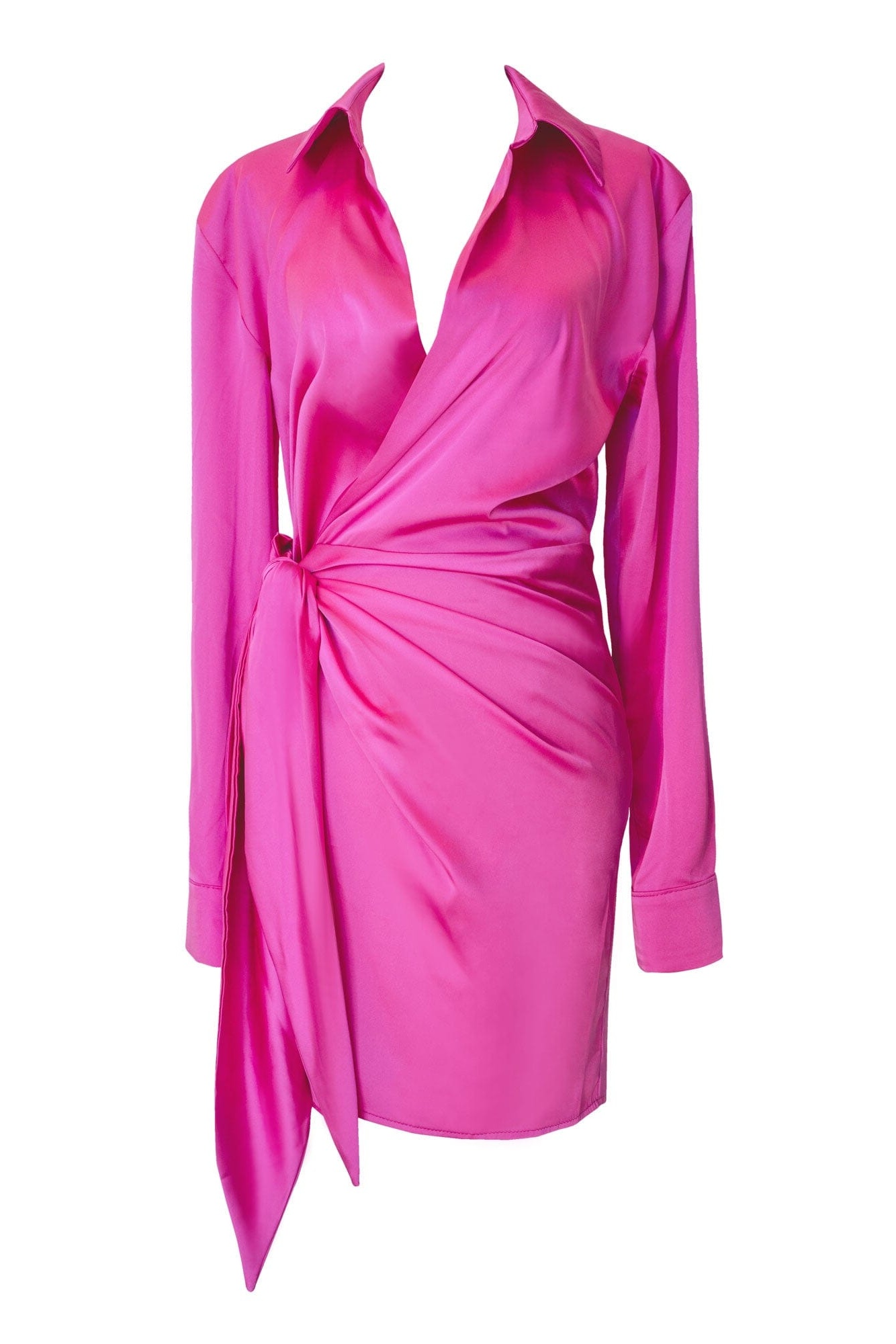 Premium Wrap Long-Sleeve Dress