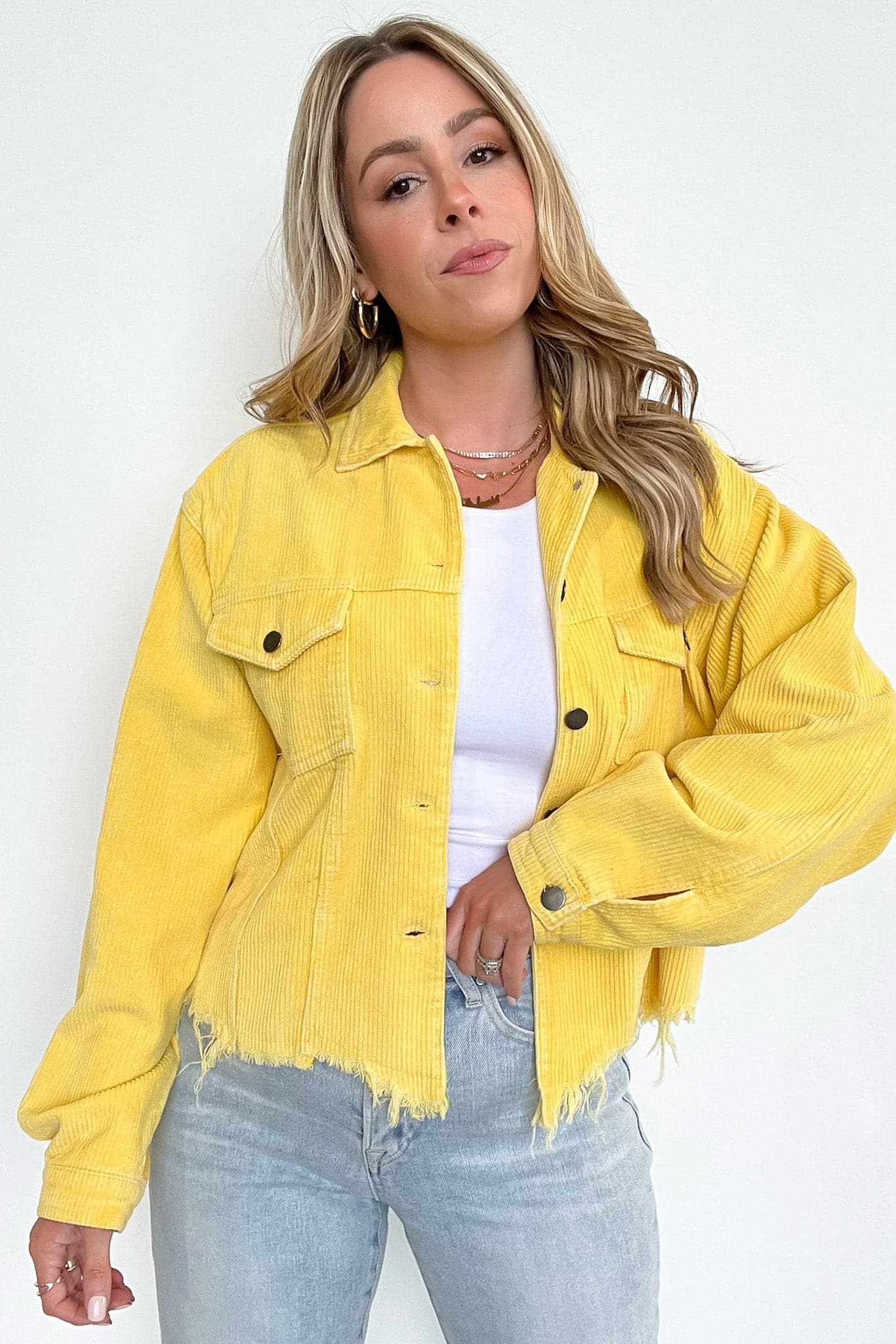 Mainstream Raw Edge Corduroy Jacket