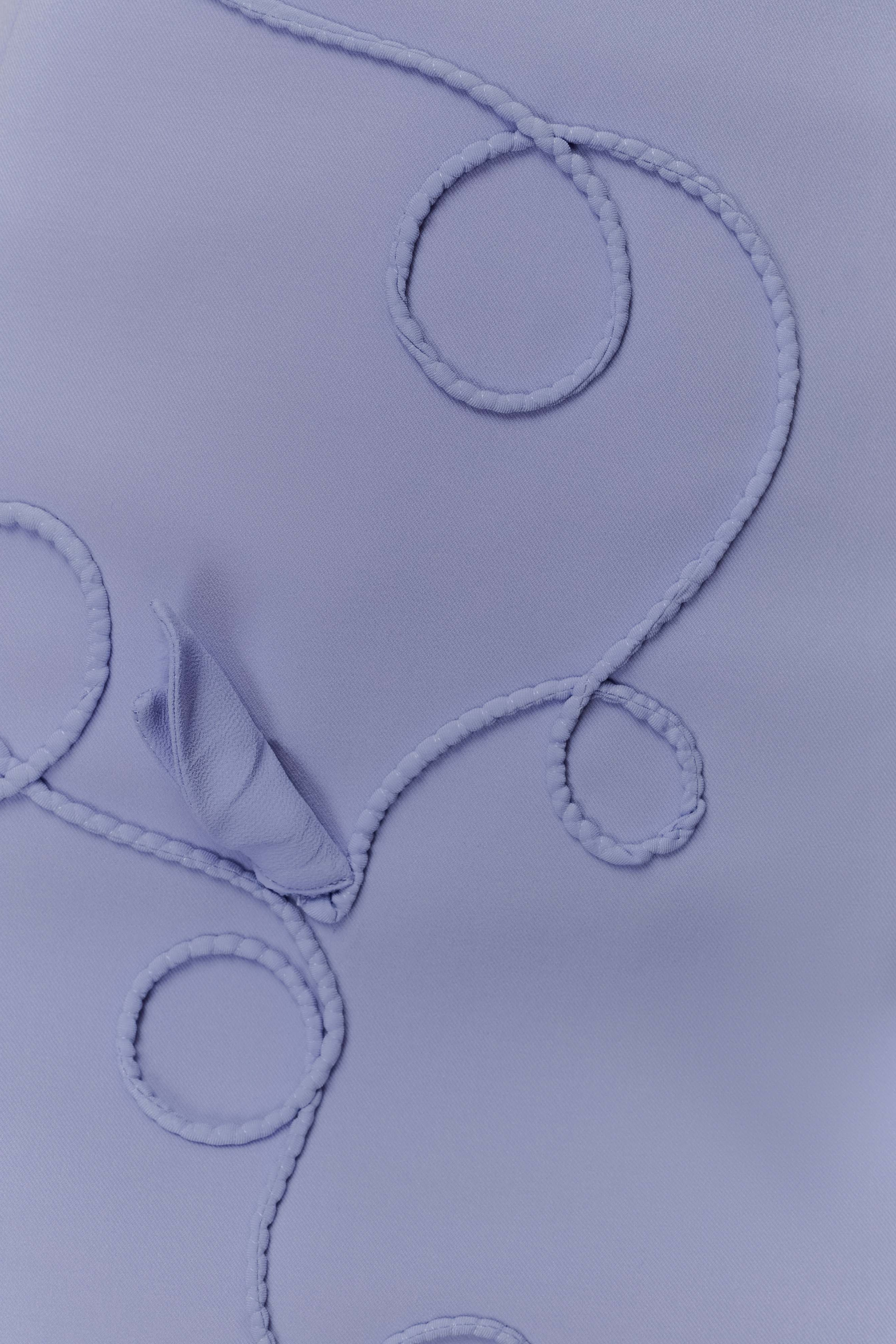 Lilac Suiting Embroidered Mini Dress