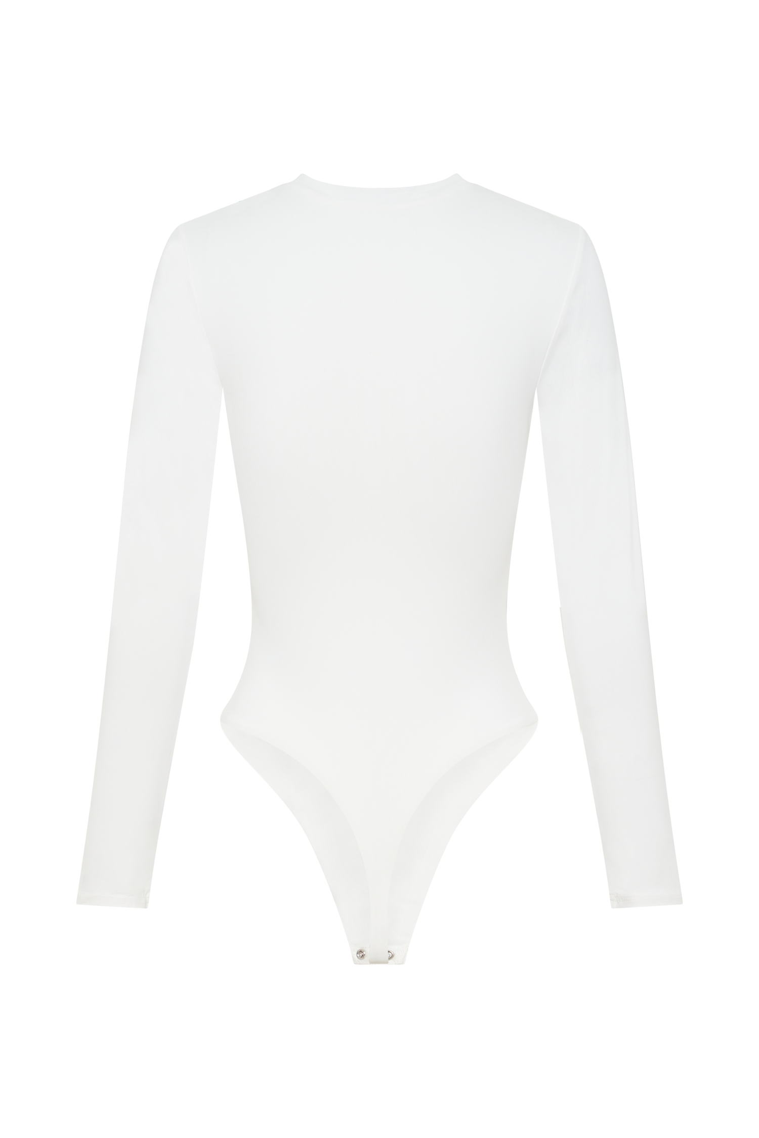 White Long Sleeve Crew Neck Bodysuit