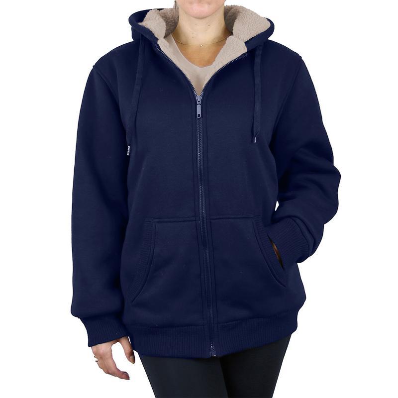 Women's Heavyweight Sherpa Fleece Zip Hoodie
