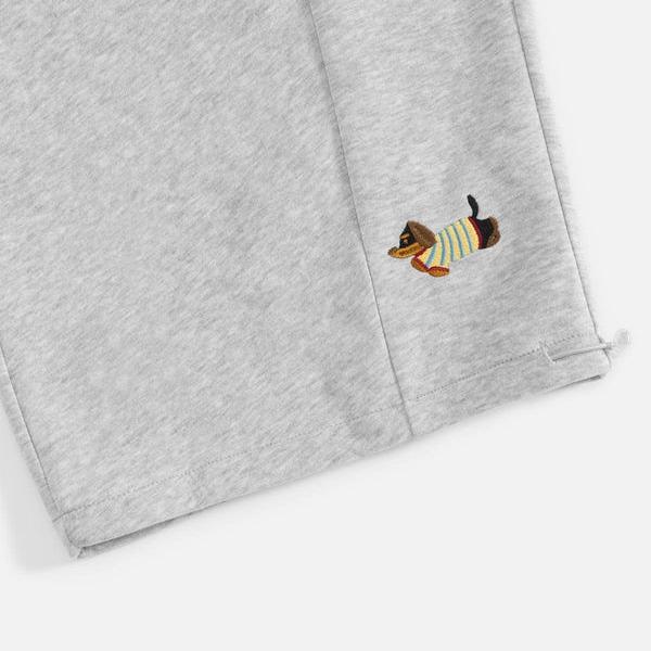 Unisex Embroidery Puppy Baggy Barrel Sweatpants