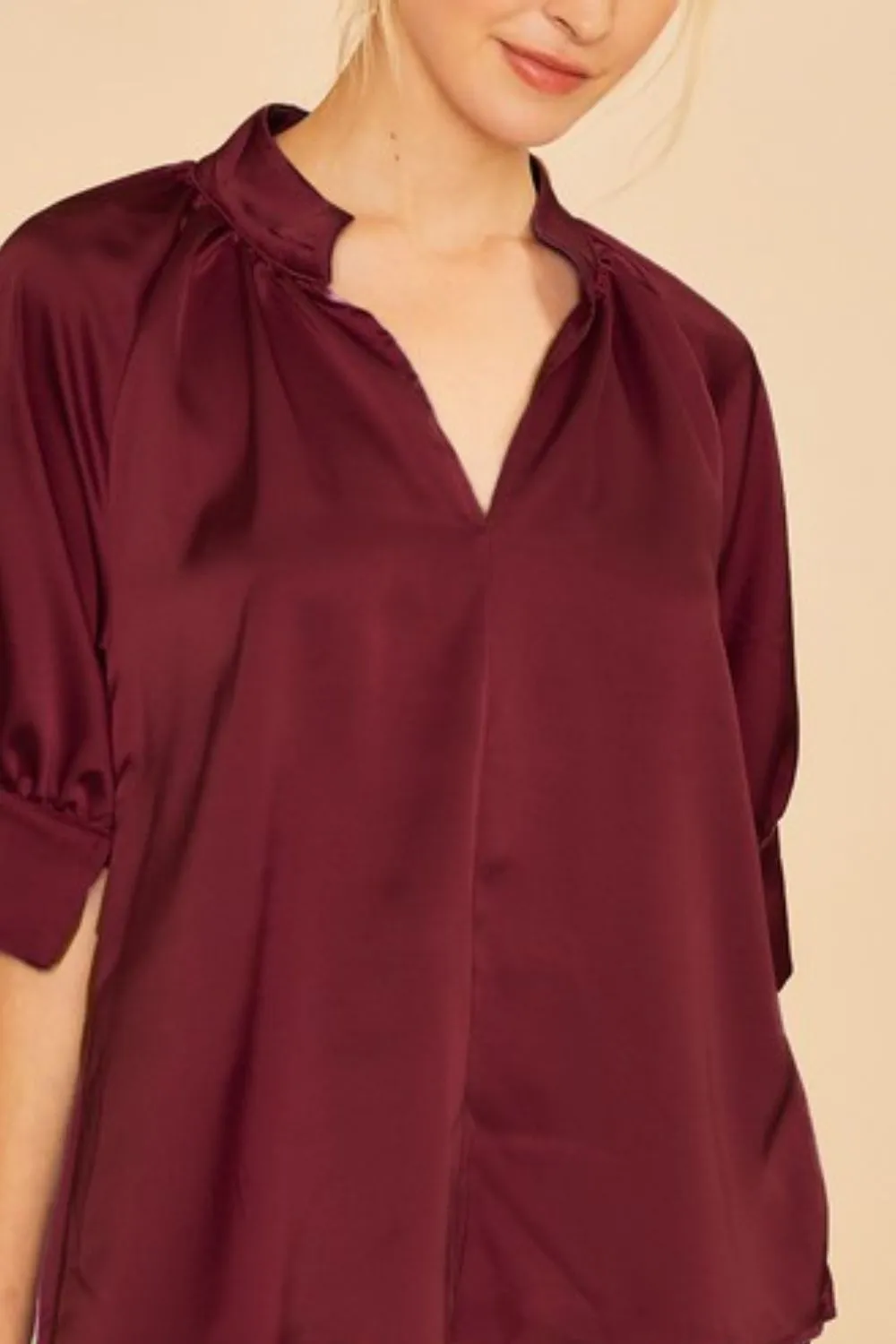 Wear Multi Color Printed V-Neck Open Woven Blouse Top