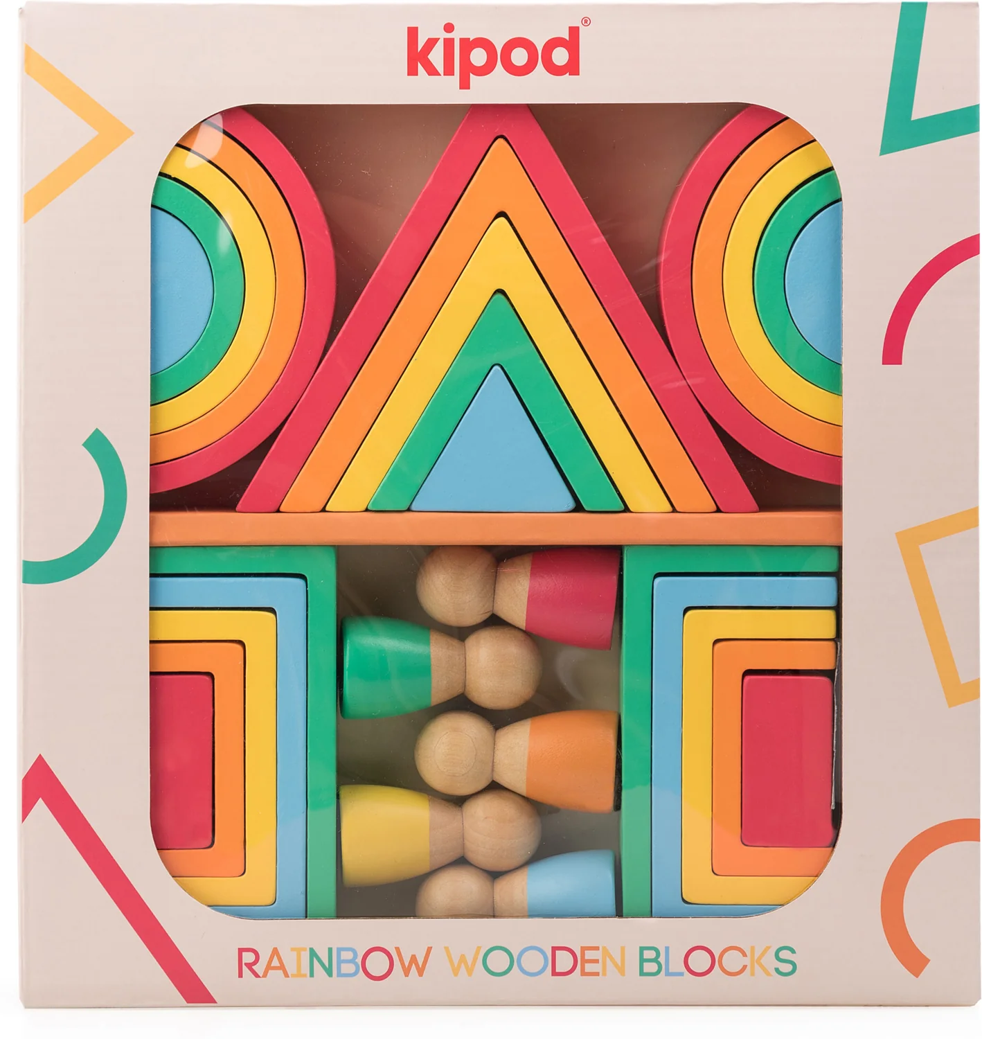 Rainbow Wooden Blocks Set